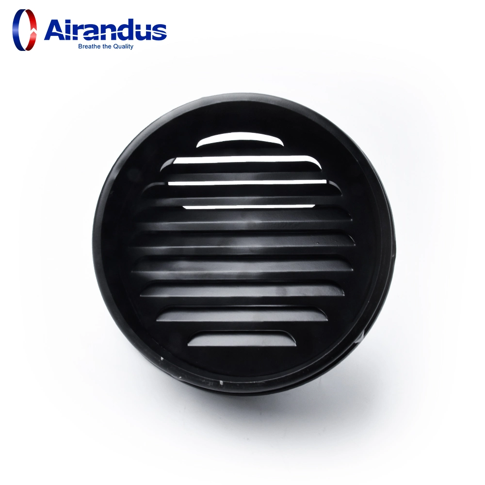 Matt Black Air Vent Grille Round Bull Nosed External Extractor Wall Vent Grille